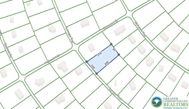 Lenape Trl, Penn Forest Twp, PA 18210 - map / location