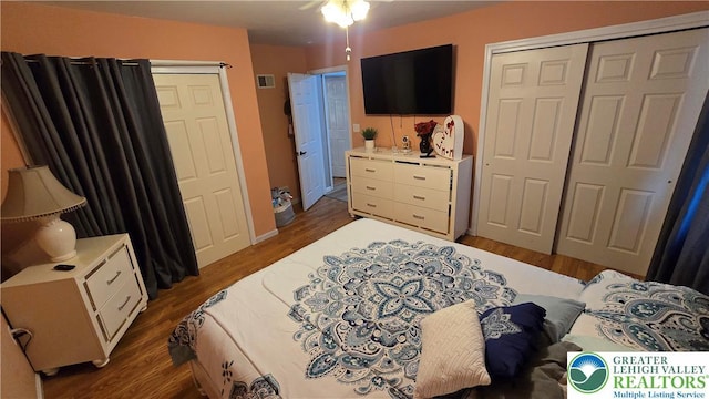 1136 Ashbourne Dr, Muhlenberg Twp, PA 19605 - bedroom featuring wood finished floors and a closet
