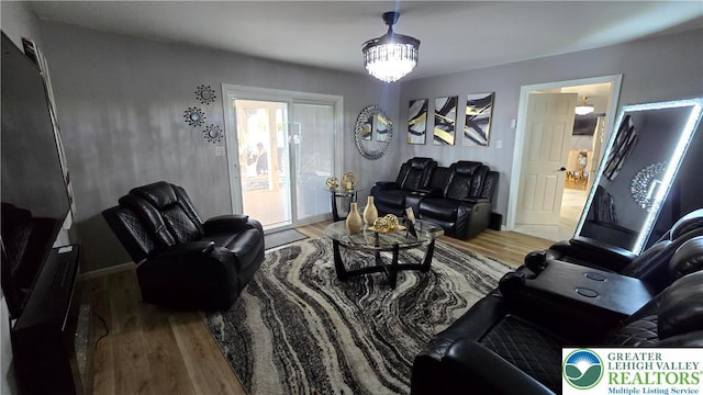 1136 Ashbourne Dr, Muhlenberg Twp, PA 19605 - living room with wood finished floors and baseboards