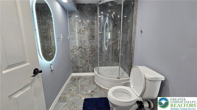 1136 Ashbourne Dr, Muhlenberg Twp, PA 19605 - full bathroom with marble tiled flooring and a marble finish shower