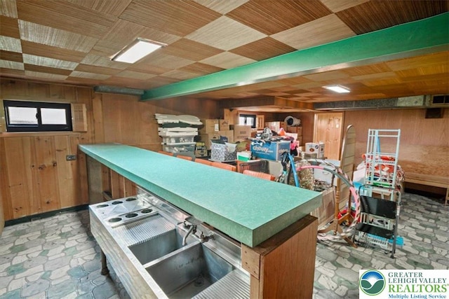 1321 W Union Blvd, Bethlehem City, PA 18018 - kitchen featuring wood walls