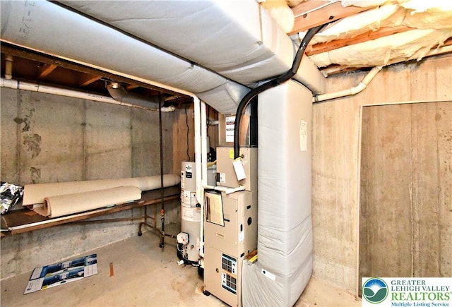 5631 Stonecroft Ln, Lower Macungie Twp, PA 18106 - unfinished below grade area featuring heating unit and water heater