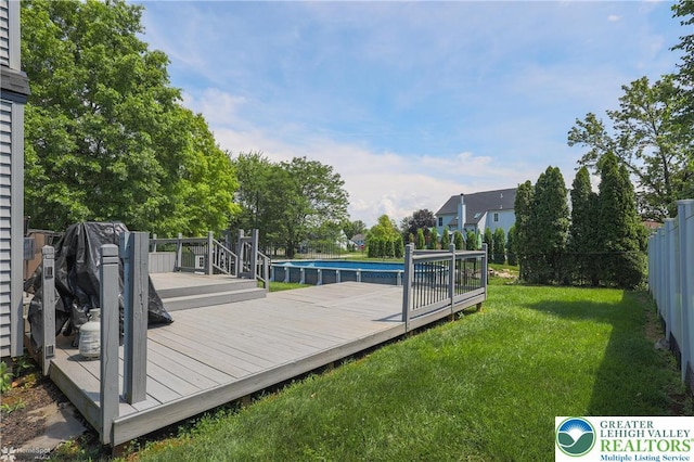 3536 New Hampshire Ave, Bethlehem Twp, PA 18045 - deck with an outdoor pool and a fenced backyard