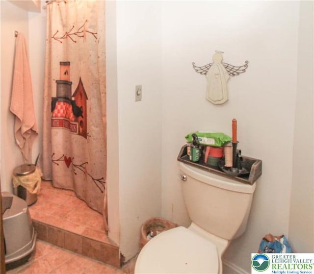 518 Bauer Rd, Moore Twp, PA 18014 - full bathroom featuring a shower with shower curtain and tile patterned floors
