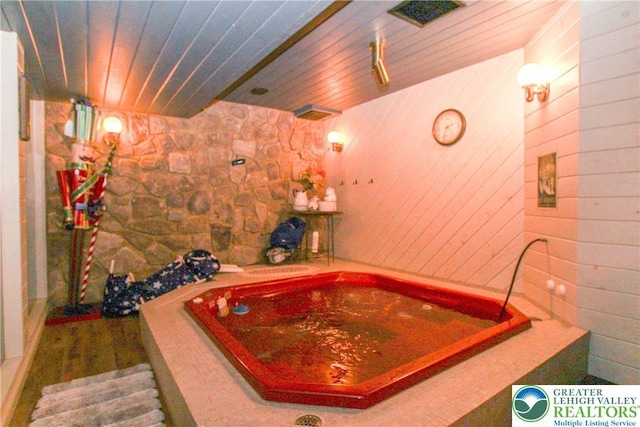518 Bauer Rd, Moore Twp, PA 18014 - bathroom featuring wooden ceiling
