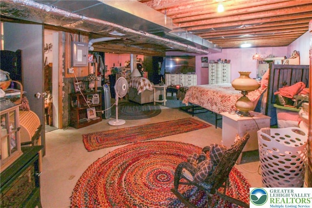 518 Bauer Rd, Moore Twp, PA 18014 - bedroom with electric panel and concrete flooring