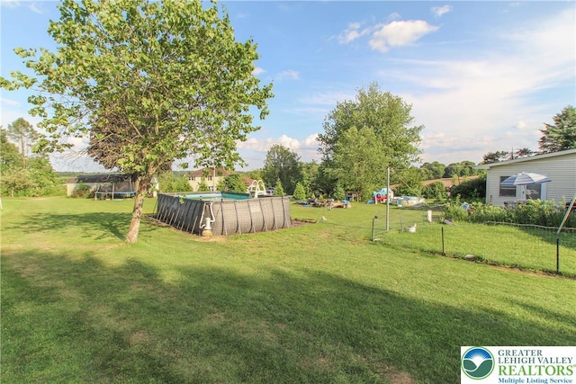 518 Bauer Rd, Moore Twp, PA 18014 - view of yard with an outdoor pool and a trampoline