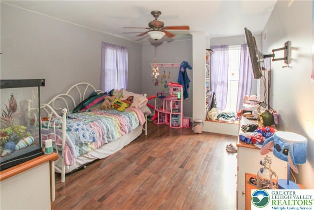 518 Bauer Rd, Moore Twp, PA 18014 - bedroom with wood finished floors and a ceiling fan