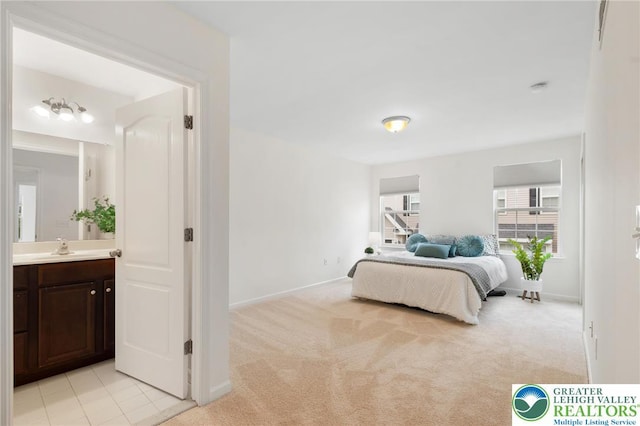 4094 Bunker Hill Dr S, Upper Saucon Twp, PA 18036 - bedroom with light colored carpet and ensuite bath
