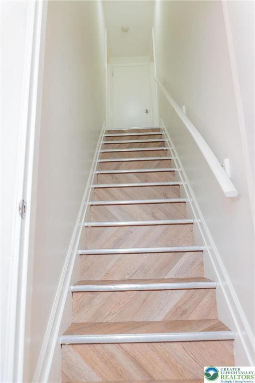 2912 Lehigh St, Allentown City, PA 18103 - staircase featuring wood finished floors