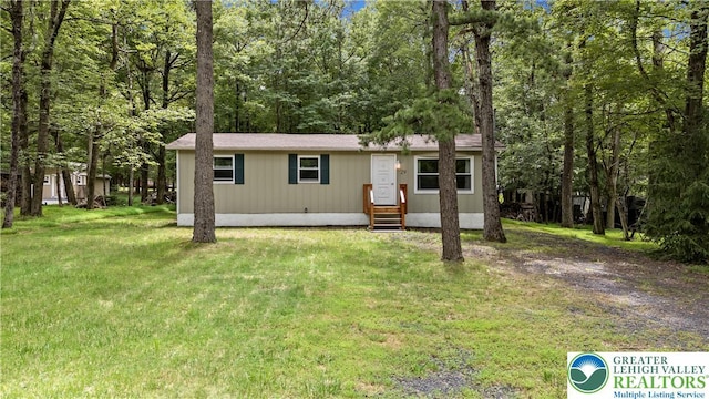 29 Long Brook Way, Penn Forest Twp, PA 18210 - manufactured / mobile home with entry steps and a front lawn