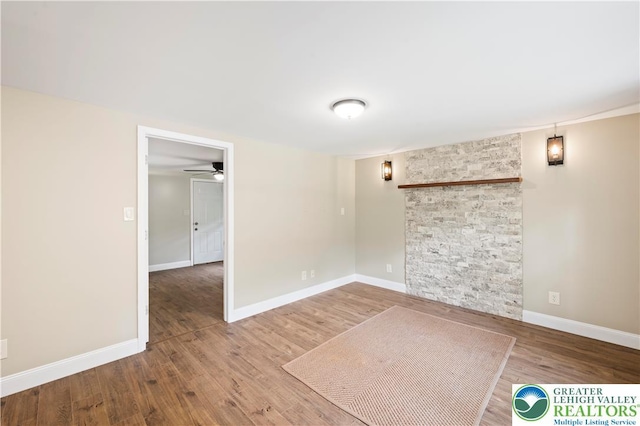 29 Long Brook Way, Penn Forest Twp, PA 18210 - spare room with wood finished floors and ceiling fan
