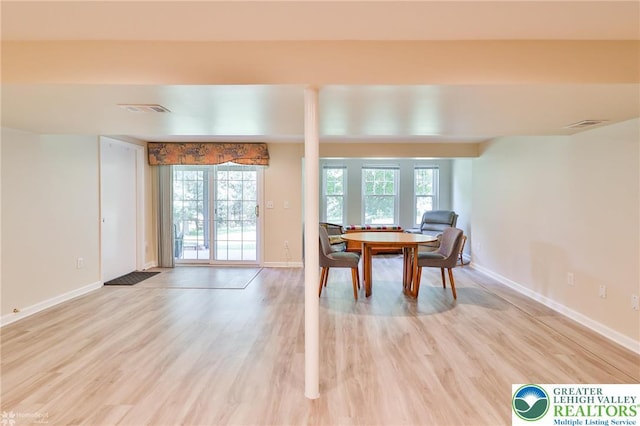 1945 Jenkins Dr, Forks Twp, PA 18040 - dining space with light wood-style floors and baseboards
