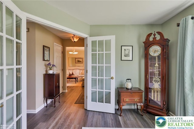 1945 Jenkins Dr, Forks Twp, PA 18040 - doorway to outside featuring french doors and wood finished floors