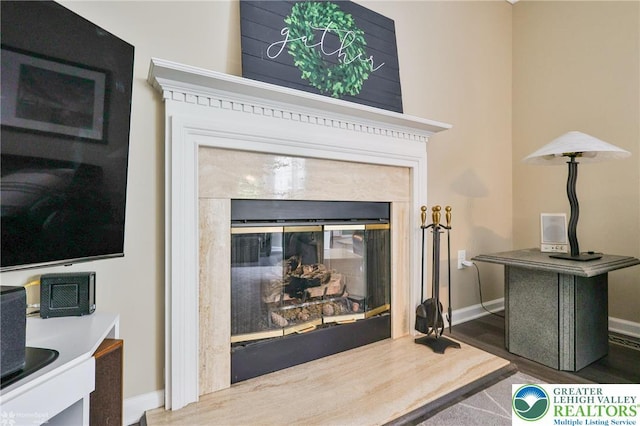 1945 Jenkins Dr, Forks Twp, PA 18040 - detailed view of a premium fireplace and wood finished floors