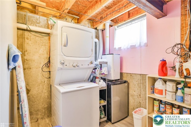 1945 Jenkins Dr, Forks Twp, PA 18040 - washroom featuring stacked washing machine and dryer