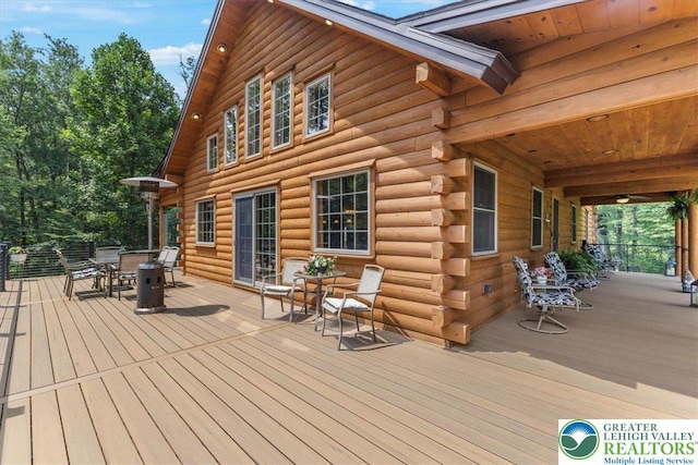 207 W Douglasville Rd, Bushkill Twp, PA 18064 - deck featuring outdoor dining space