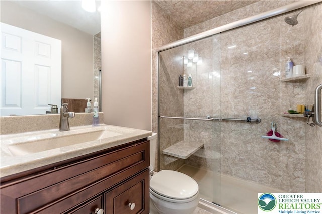 1536 Cambridge Dr, Lower Macungie Twp, PA 18062 - bathroom featuring vanity and a shower stall