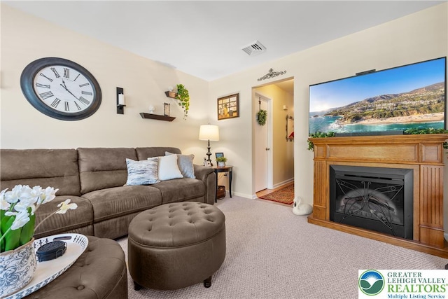 7 Rosemont Ct, Palmer Twp, PA 18045 - living area with carpet and a fireplace