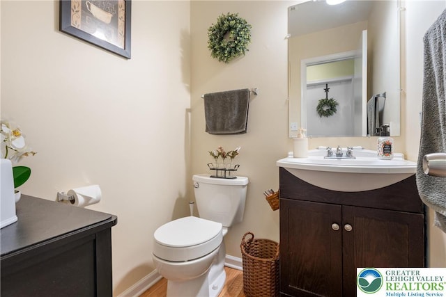 7 Rosemont Ct, Palmer Twp, PA 18045 - half bath with vanity and wood finished floors