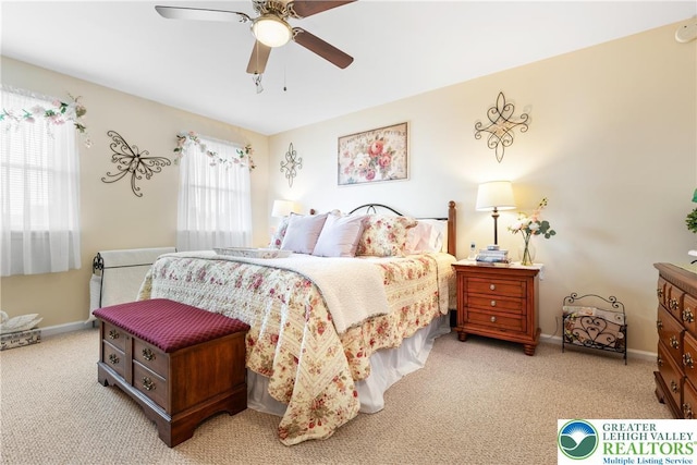7 Rosemont Ct, Palmer Twp, PA 18045 - bedroom with light colored carpet and a ceiling fan