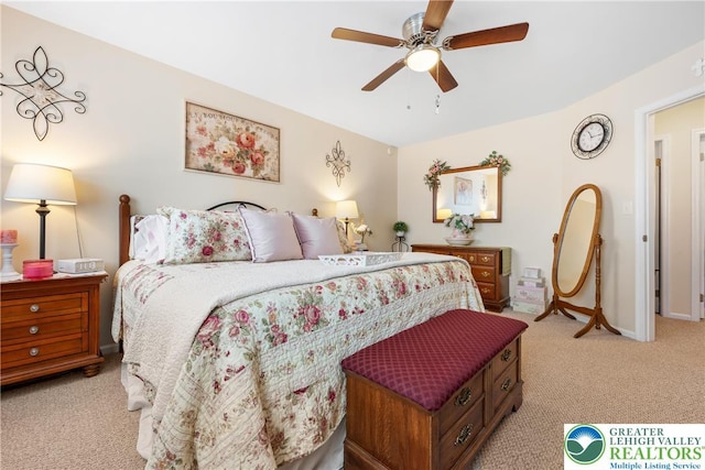 7 Rosemont Ct, Palmer Twp, PA 18045 - bedroom with light colored carpet and ceiling fan