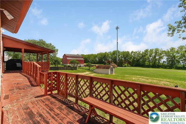 5396 Nor Bath Blvd, East Allen Twp, PA 18067 - wooden terrace with a yard