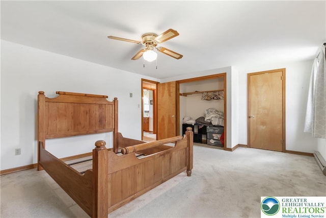 5396 Nor Bath Blvd, East Allen Twp, PA 18067 - bedroom featuring light colored carpet and a ceiling fan