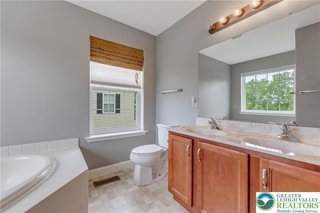 6945 Hunt Dr, Lower Macungie Twp, PA 18062 - full bath with a garden tub and double vanity