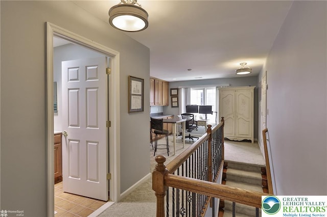 4076 Pine Hurst Dr, Allen Twp, PA 18067 - hallway with an office area and light carpet