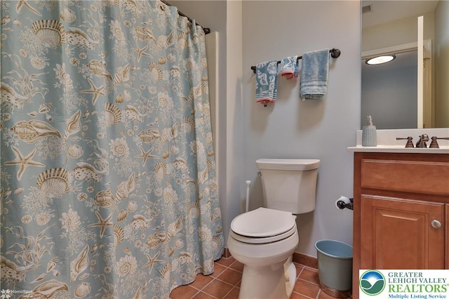 4076 Pine Hurst Dr, Allen Twp, PA 18067 - bathroom with tile patterned flooring, vanity, and a shower with curtain