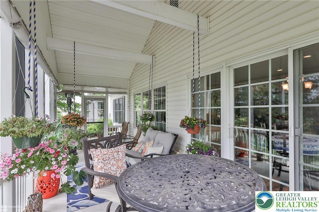 4076 Pine Hurst Dr, Allen Twp, PA 18067 - sunroom with outdoor dining space