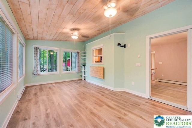 119 Savage Trl, Smithfield Twp, PA 18301 - unfurnished sunroom featuring a baseboard radiator and a baseboard heating unit