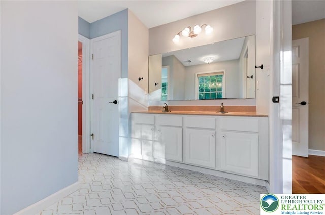 119 Savage Trl, Smithfield Twp, PA 18301 - bathroom with double vanity and baseboards