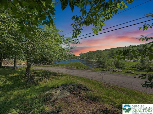 7537 Lake Shore Dr, Tobyhanna Twp, PA 18347 - view of asphalt street with a water view