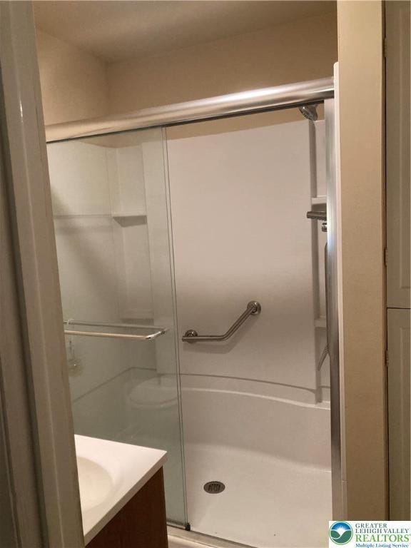 5984 Rte 412, Springfield Twp, PA 18077 - bathroom featuring a stall shower and vanity