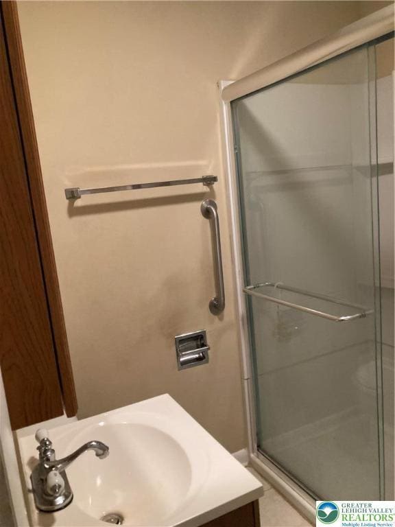 5984 Rte 412, Springfield Twp, PA 18077 - bathroom with a shower stall and vanity
