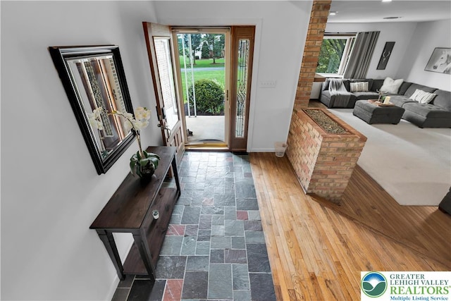 8555 Mohr Ln, Weisenberg Twp, PA 18051 - entryway featuring stone tile floors and recessed lighting