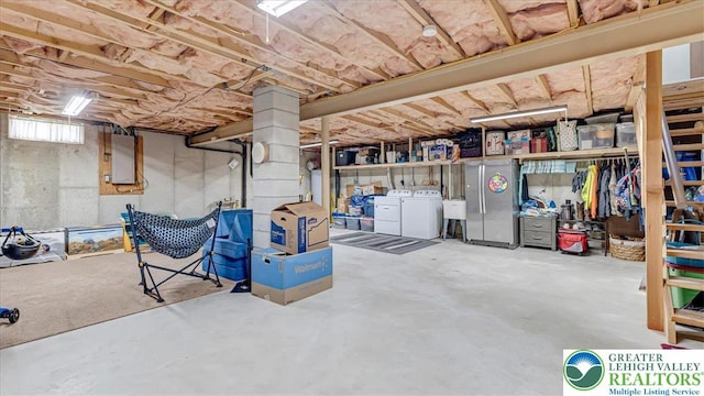 5129 3rd St, Whitehall Twp, PA 18052 - basement featuring washing machine and dryer and a sink