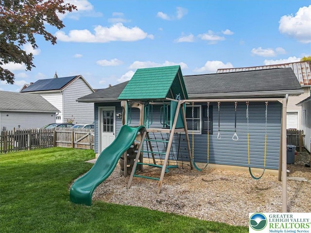 5129 3rd St, Whitehall Twp, PA 18052 - view of playground featuring a fenced backyard