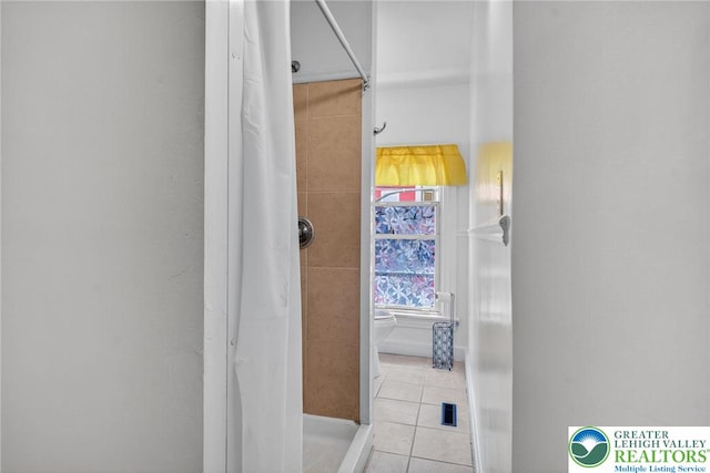 22 N Warren St, Easton, PA 18042 - full bathroom featuring tile patterned flooring and a shower with shower curtain