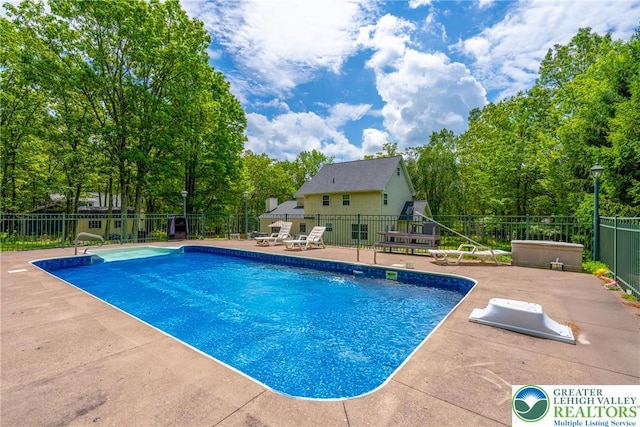 2175 Village Rd, Chestnuthill Twp, PA 18330 - view of pool with a patio area and view of scattered trees