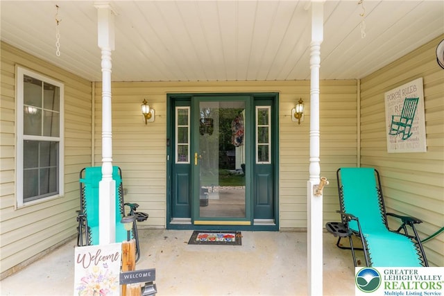 2175 Village Rd, Chestnuthill Twp, PA 18330 - entrance to property with a porch