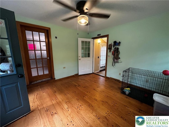 1701 Johns Rd, Chestnuthill Twp, PA 18330 - foyer featuring hardwood / wood-style flooring and ceiling fan