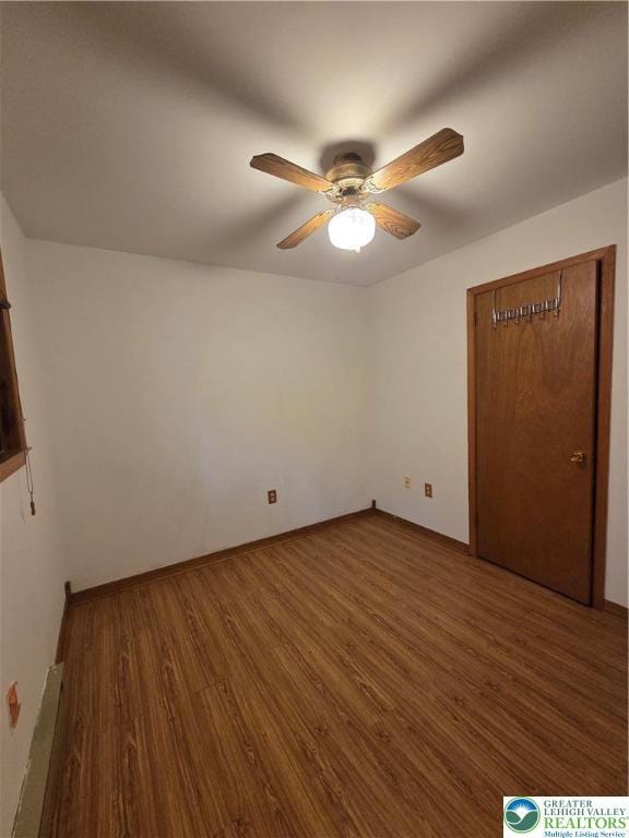 2048 Beaver Run Rd, Tobyhanna Twp, PA 18347 - spare room with wood finished floors and a ceiling fan