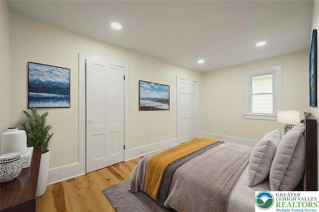 428 Shook Ave, Stroud Twp, PA 18360 - bedroom with light wood-style floors and recessed lighting