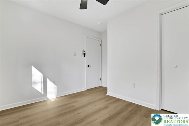 182 Maxatawny Dr, Coolbaugh Twp, PA 18347 - spare room featuring wood finished floors and ceiling fan