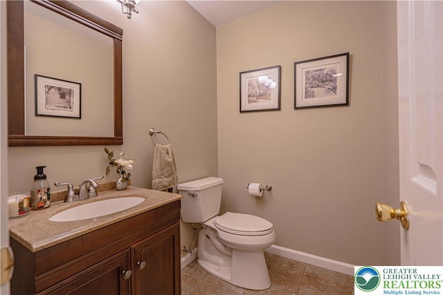 2877 Hope Ridge Dr, Bethlehem Twp, PA 18045 - half bath featuring vanity and tile patterned floors