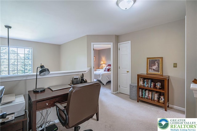 2877 Hope Ridge Dr, Bethlehem Twp, PA 18045 - home office with carpet floors and baseboards