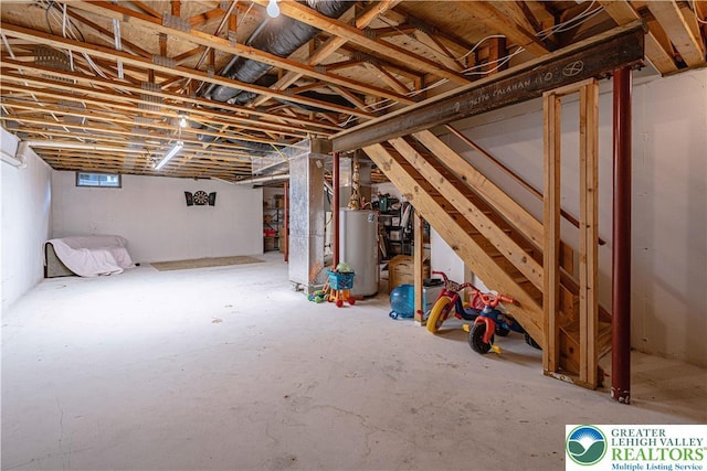 2877 Hope Ridge Dr, Bethlehem Twp, PA 18045 - basement with water heater